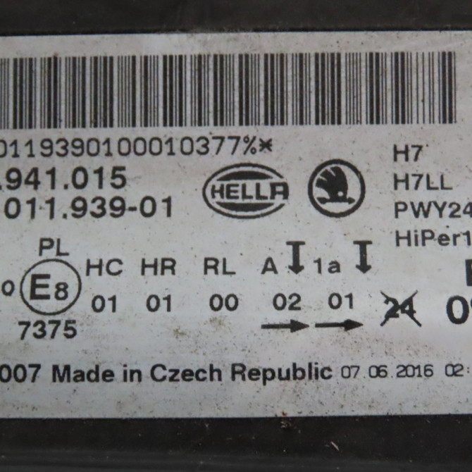 Phare gauche occasion  Skoda SUPERB III (3V3) 1.6 tdi (2015)   3V1941015  2