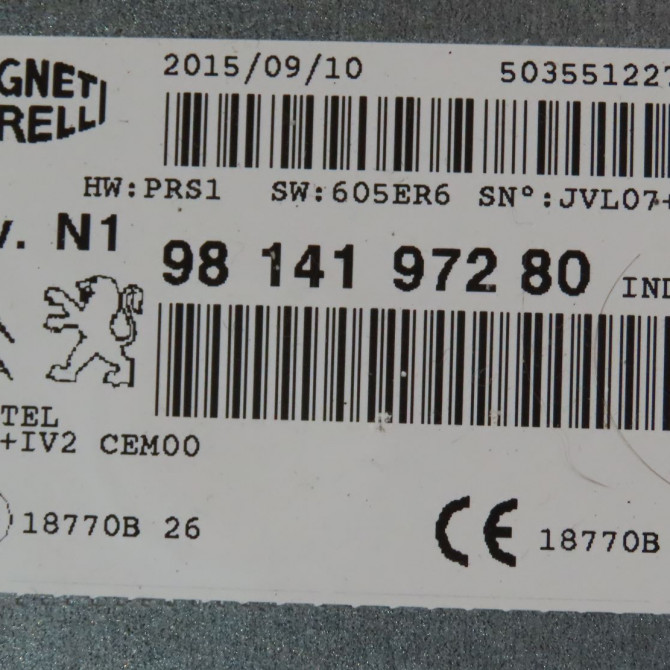 Autoradio occasion  Peugeot 208 I (CA_, CC_) 1.6 bluehdi 100 (2015) 5 portes   9814197280  2