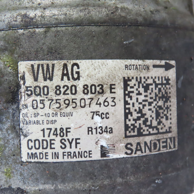 Compresseur air conditionne occasion  Audi A1 (8X1, 8XK) S1 quattro (2014-2018)   5Q0820803E  2