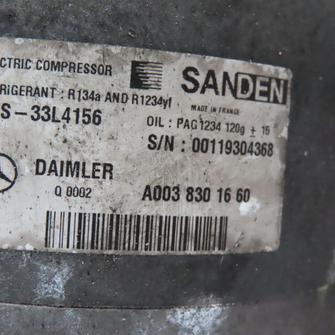 Compresseur air conditionne occasion  Mercedes-benz CLASSE E (W212) E 300 hybrid / bluetec hybrid (212.098) (2011-2016)   A0038301660  2