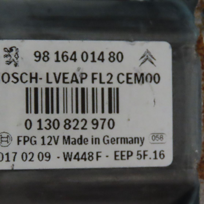 Mecanisme+moteur leve-glace ard occasion  Peugeot 2008 I (CU_) 1.6 bluehdi 100 (2015)   9816402280  3