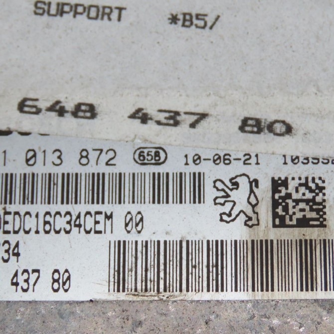 Calculateur moteur occasion  Citroën C4 I (LC_) 1.6 hdi (2004-2011) 5 portes   9664843780  2
