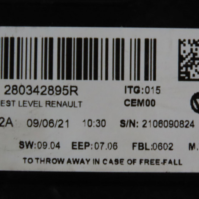 Afficheur digital occasion  Renault ARKANA I (LCM_, LDN_) 1.6 e-tech 145 (ldmu) (2020) 5 portes   280342895R  3