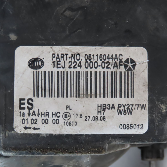 Phare droit occasion  Chrysler PT CRUISER (PT_) 2.4 (2004-2010)   5116044AC  2