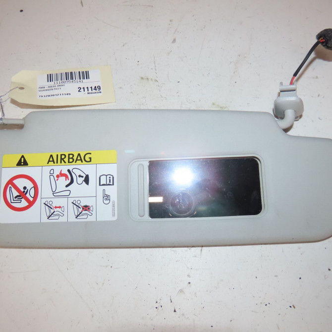 Pare-soleil droit occasion  Volkswagen vw POLO V (6R1, 6C1) 1.2 tsi 16v (2014-2017) 5 portes   6R0857552AR2F4  1