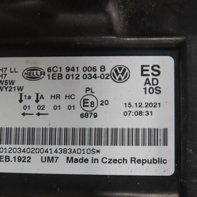 Phare droit occasion  Volkswagen vw POLO V (6R1, 6C1) 1.2 tsi 16v (2014-2017) 5 portes   6C1941006B  2