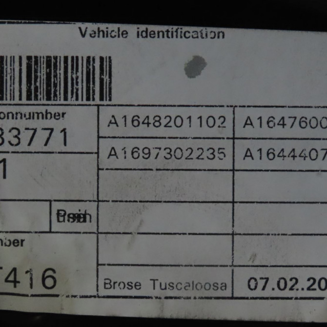 Mecanisme+moteur leve-glace ard occasion  Mercedes-benz CLASSE M (W164) Ml 420 cdi 4-matic (164.128) (2006-2009)   1647303279  2