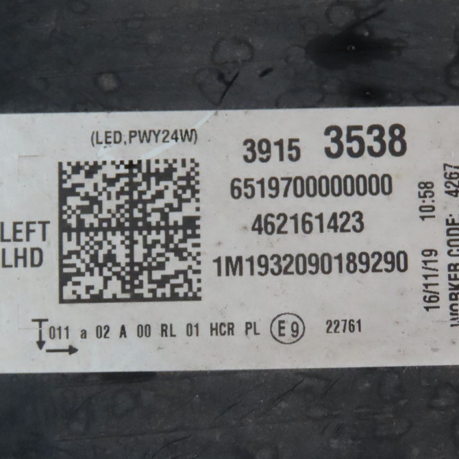 Phare gauche occasion  Opel CROSSLAND X / CROSSLAND (P17, P2QO) 1.2 (75) (2017)   YQ00709680  2