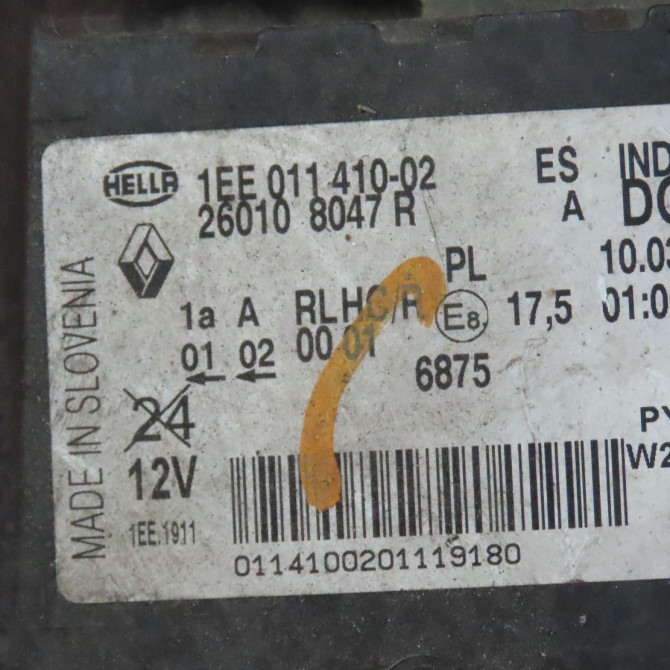 Phare droit occasion  Renault TRAFIC III Camionnette (FG_) 1.6 dci 115 (fgmd) (2014)   260108047R  2