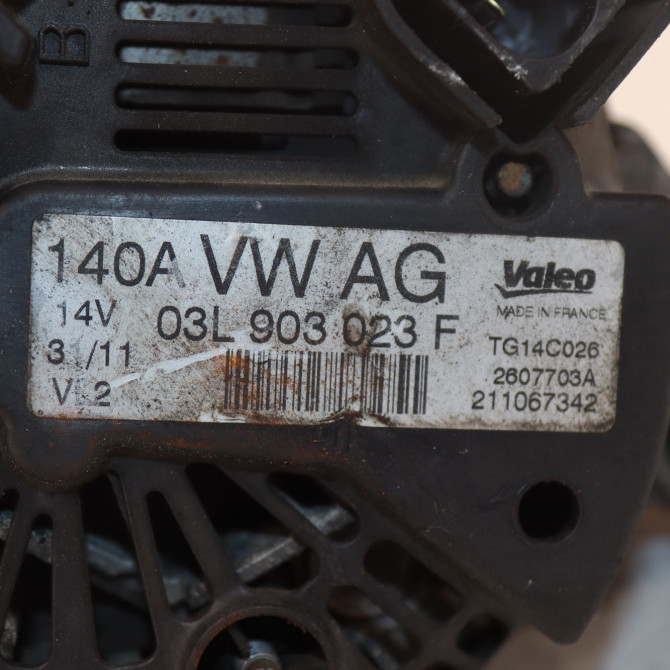 Alternateur occasion  Volkswagen vw POLO V (6R1, 6C1) 1.6 tdi (2009) 5 portes   03L903023F  2