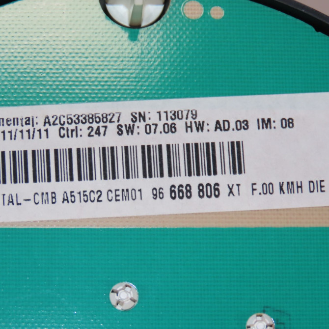 Bloc compteurs occasion  Citroën C3 II (SC_) 1.4 hdi 70 (sc8hzc, sc8hr0, sc8hp4) (2009) 5 portes   96668806XT  2