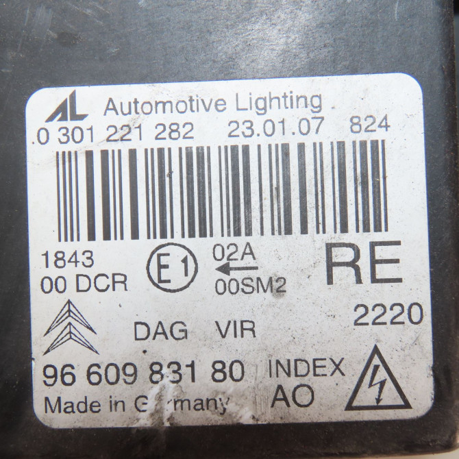 Phare droit occasion  Citroën C6 (TD_) 2.7 hdi (2005-2011)   9660983180  2