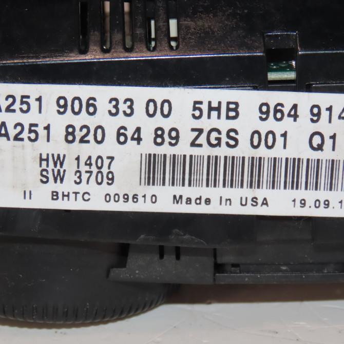 Commande de chauffage occasion  Mercedes-benz CLASSE M (W164) Ml 350 cdi 4-matic (164.125, 164.124) (2009-2011)   A2519063300  2