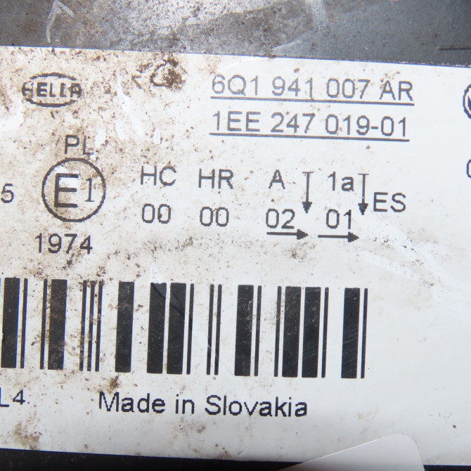 Phare gauche occasion  Volkswagen vw POLO (9N_, 9A_) 1.2 (2002-2007)   6Q1941007AR  2