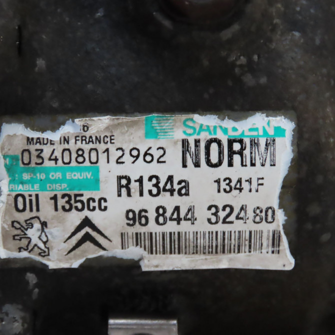 Compresseur air conditionne occasion  Peugeot 5008 (0U_, 0E_) 1.6 hdi (2010-2017)   9684432480  2