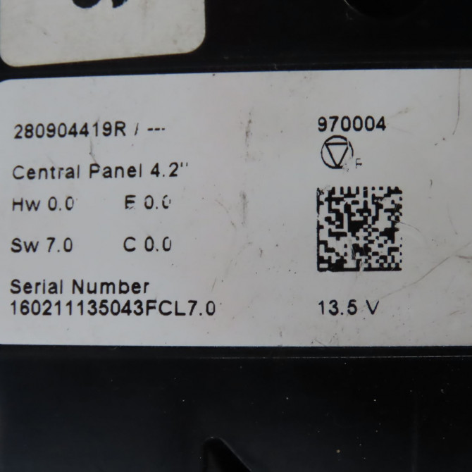 Afficheur digital occasion  Renault MEGANE IV 3/5 portes (B9A/M/N_) 1.5 dci 90 (b9a1) (2015)   280904419R  2