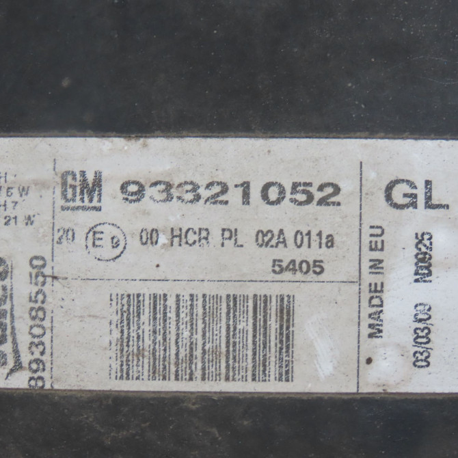 Phare gauche occasion  Opel MERIVA A Monospace (X03) 1.4 16v twinport (e75) (2004-2010)   93321052  2