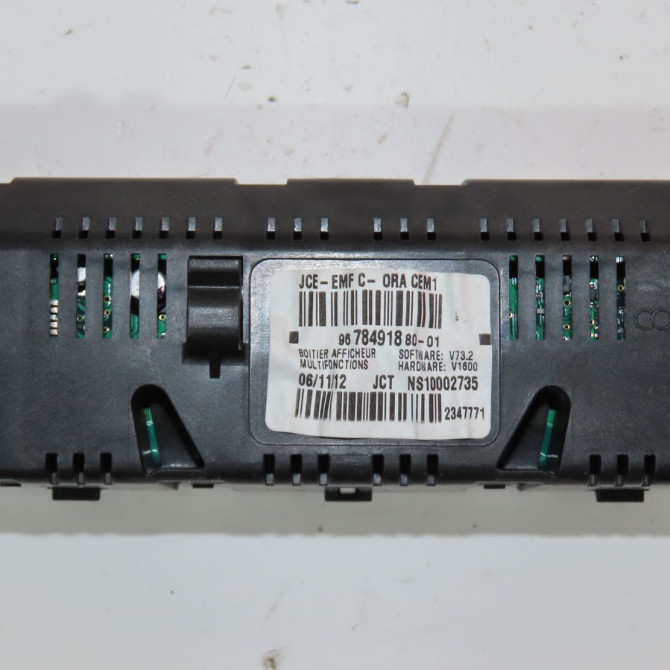 Afficheur digital occasion  Peugeot PARTNER Camionnette/Monospace 1.6 hdi / bluehdi 75 (2011)   9678491880  2