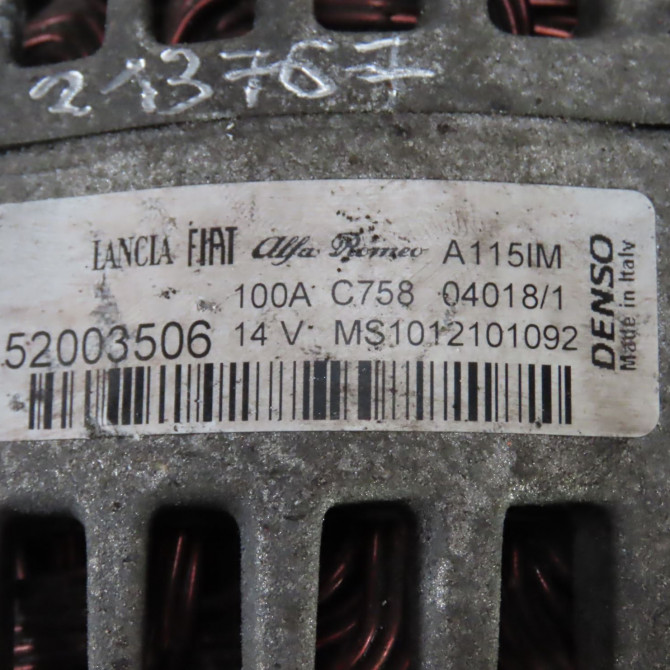 Alternateur occasion  Alfa romeo MITO (955_) 1.6 jtdm (955axc1b) (2008-2015)   52003506  2