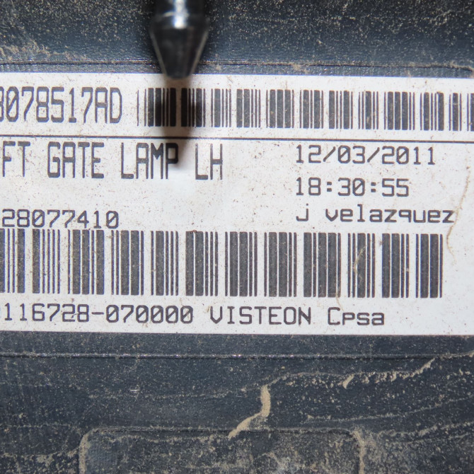 Feu arrière interieur gauche occasion  Fiat FREEMONT (345_) 2.0 jtd 4x4 (2011)   68078517AD  2