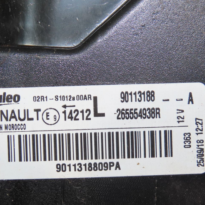 Feu arrière gauche occasion  Dacia SANDERO II 1.0 sce 75 (b8jc, b8jd) (2016)   265554938R  2