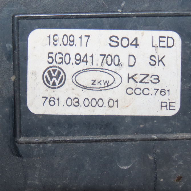 Phare antibrouillard avant droit occasion  Volkswagen vw GOLF VII (5G1, BQ1, BE1, BE2) 2.0 gtd (2013-2020)   5G0941700D  2