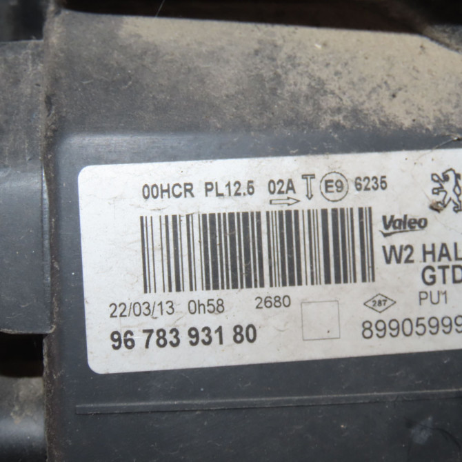 Phare gauche occasion  Peugeot 508 I (8D_) 2.0 hdi (2010-2018)   9678393180  2