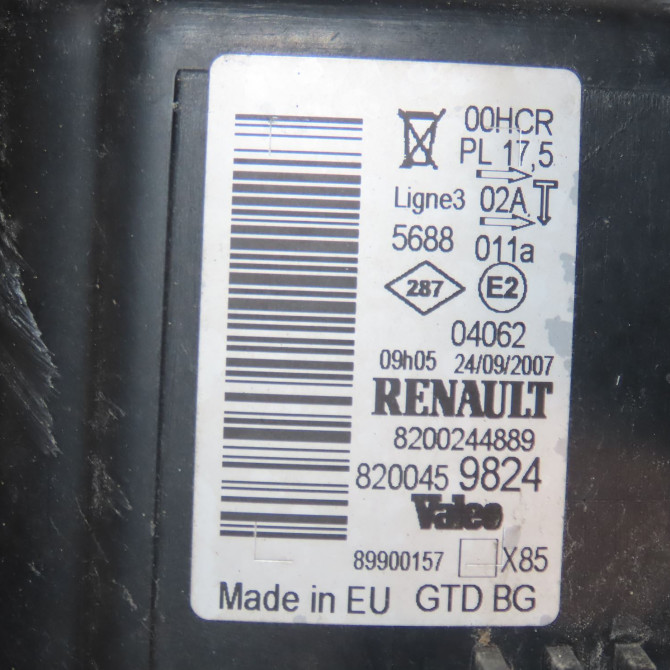Phare gauche occasion  Renault CLIO III (BR0/1, CR0/1) 1.2 16v (br02, br0j, br11, cr02, cr0j, cr11) (2005-2014) 5 portes   260607570R  2