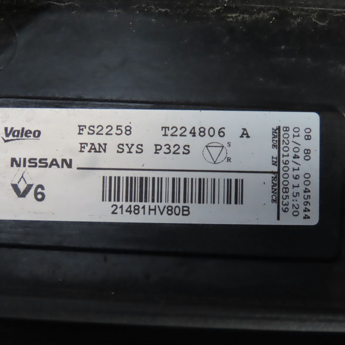 Moteur ventilateur radiateur occasion  Renault KADJAR (HA_, HL_) 1.5 blue dci 115 (2018)   21481HV80B  2