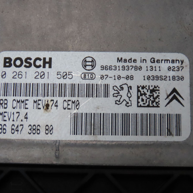 Calculateur moteur occasion  Peugeot 308 I (4A_, 4C_) 1.6 16v (2007-2014) 5 portes   9664738680  2