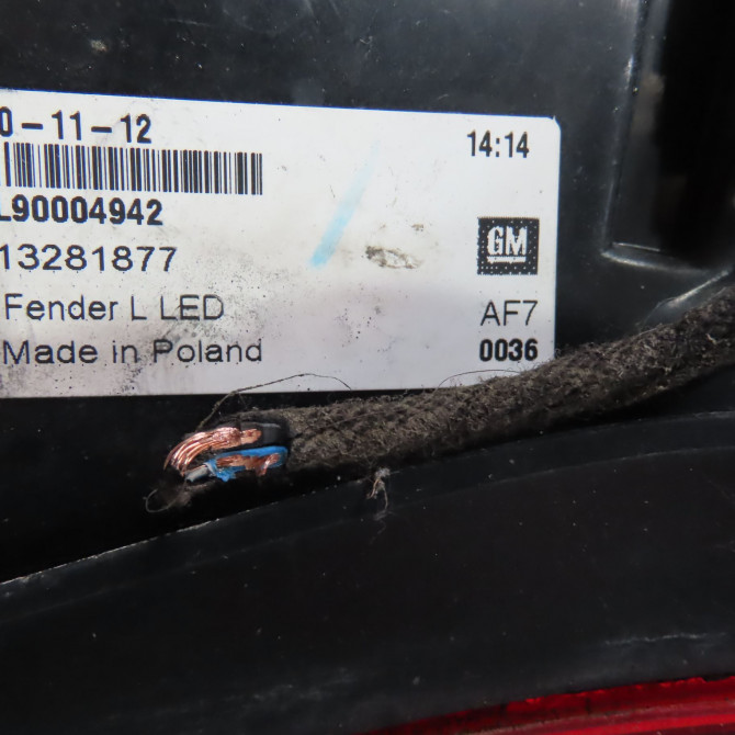 Feu arrière gauche occasion  Opel ASTRA J GTC 2.0 cdti (08) (2011-2015)   13281877  2