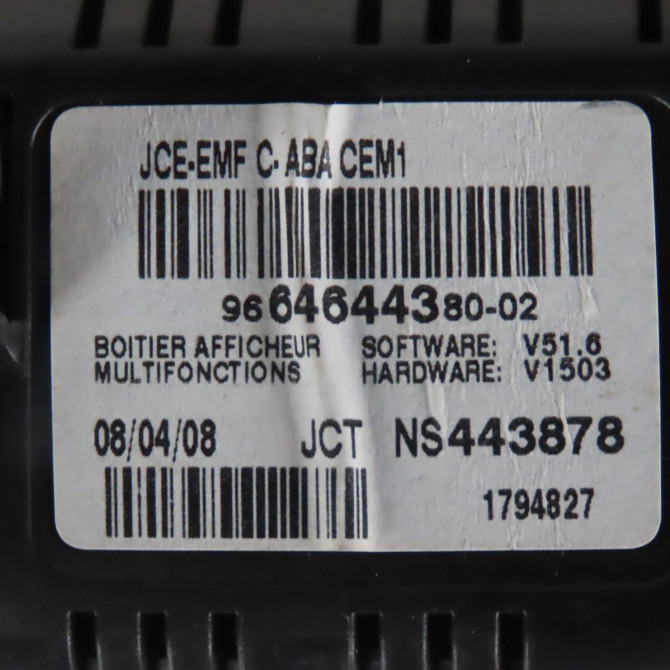Afficheur digital occasion  Citroën C4 I (LC_) 1.6 hdi (2004-2011) 5 portes   9664644380  5