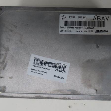 Calculateur moteur occasion  Opel ASTRA J GTC 2.0 (08) (2012)   12653998 