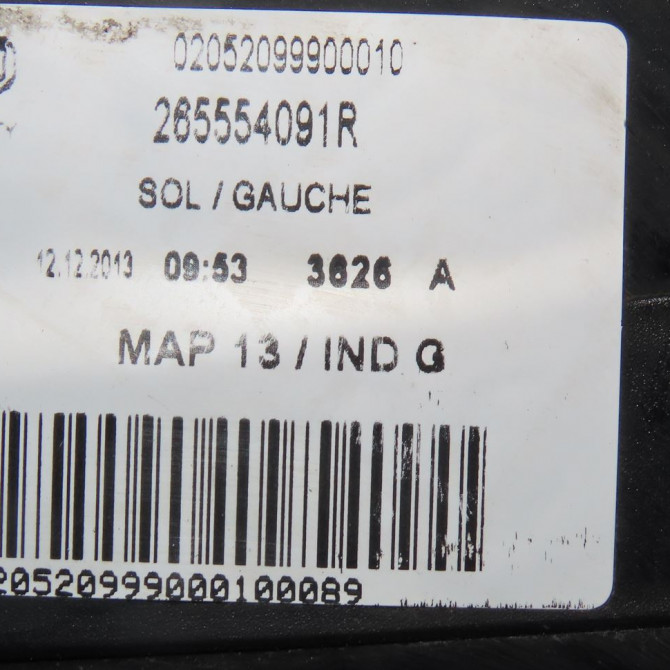 Feu arrière gauche occasion  Renault CLIO IV (BH_) 0.9 tce 90 (2012) 5 portes   265554091R  2