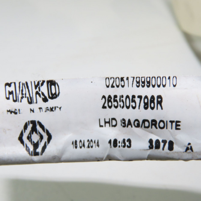 Feu arrière intérieur droit occasion  Renault CLIO IV (BH_) 1.5 dci 75 (2012) 5 portes   265505796R  2