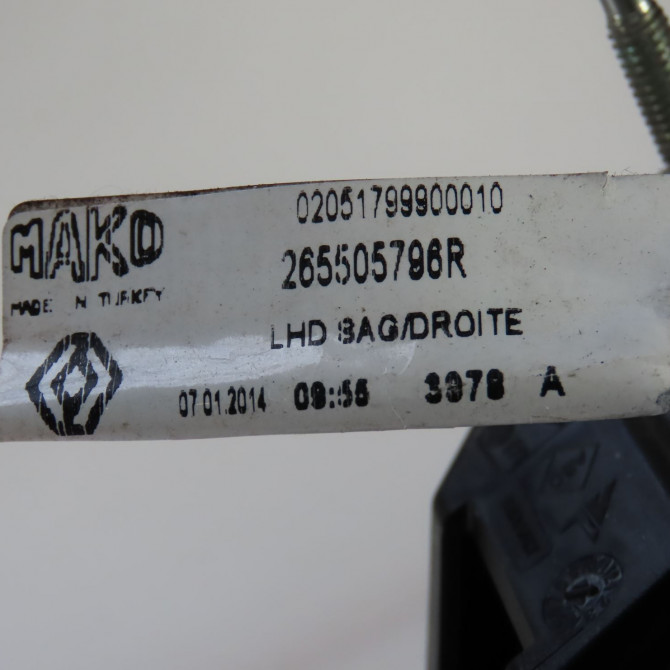 Feu arrière intérieur droit occasion  Renault CLIO IV (BH_) 0.9 tce 90 (2012) 5 portes   265505796R  2