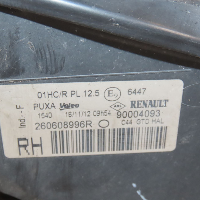 Phare gauche occasion  Renault TWINGO II (CN0_) 1.2 16v (cn04, cn0a, cn0b) (2007-2014) 3 portes   260608996R  2