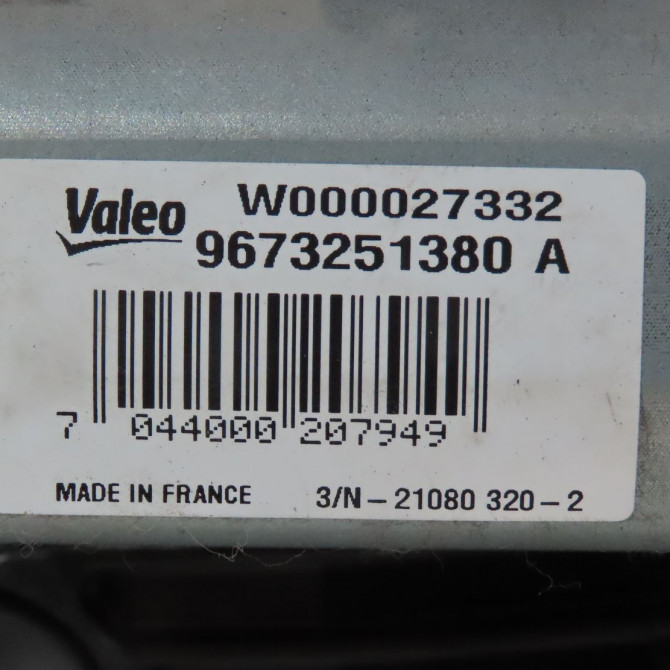 Moteur essuie-glace arrière occasion  Peugeot 208 I (CA_, CC_) 1.4 hdi (2012) 3 portes   9673251380  2