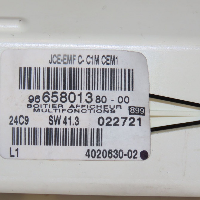 Afficheur digital occasion  Peugeot 407 SW (6E_) 2.0 hdi 135 (2004-2010)   9665801380  2