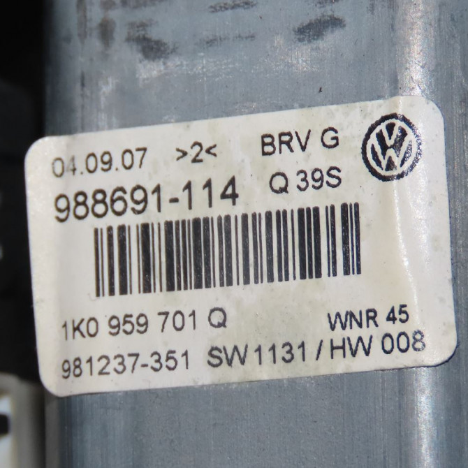 Mecanisme+moteur leve-glace avg occasion  Volkswagen vw PASSAT B6 (3C2) 1.9 tdi (2005-2010) 4 portes   3C1837461H  2