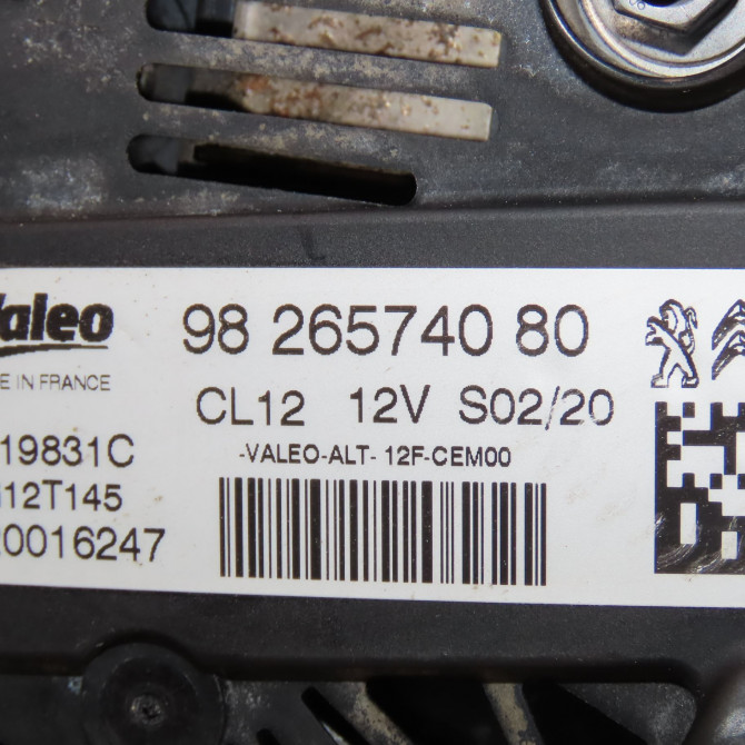 Alternateur occasion  Peugeot 208 II (UB_, UP_, UW_, UJ_) 1.2 puretech 100 (2019) 5 portes   9826574080  2