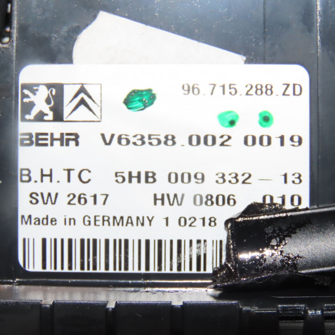 Commande de chauffage occasion  Citroën C5 III Break (RW_) 2.0 hdi 165 (2009)   6452R9  5