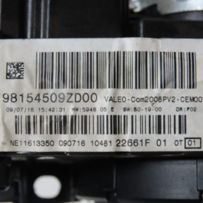 Bloc commodos occasion  Peugeot 208 I (CA_, CC_) 1.2 vti 82 (2012)   98154509ZD  2