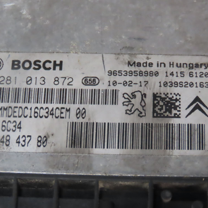 Calculateur moteur occasion  Peugeot 207/207+ (WA_, WC_) 1.6 hdi (2006-2013) 5 portes   9664843780  4