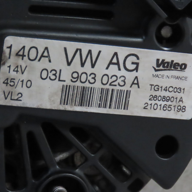 Alternateur occasion  Audi A3 Sportback (8PA) 1.6 tdi (2009-2013)   03L903023A  2