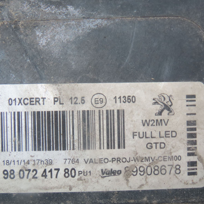 Phare gauche occasion  Peugeot 508 I (8D_) 2.0 hdi (2010-2018)   9807241780  2