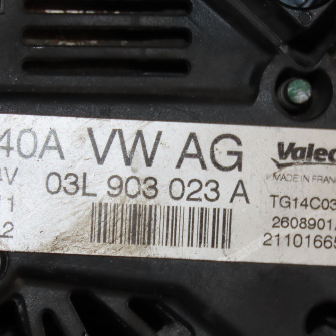 Alternateur occasion  Audi A3 (8P1) 1.6 tdi (2009-2012)   03L903023A  2