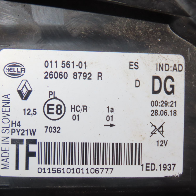 Phare gauche occasion  Renault TWINGO III (BCM_, BCA_) 0.9 tce 90 (2014) 5 portes   260608792R  2