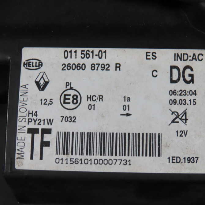 Phare gauche occasion  Renault TWINGO III (BCM_, BCA_) 1.0 sce 70 (2014) 5 portes   260608792R  2