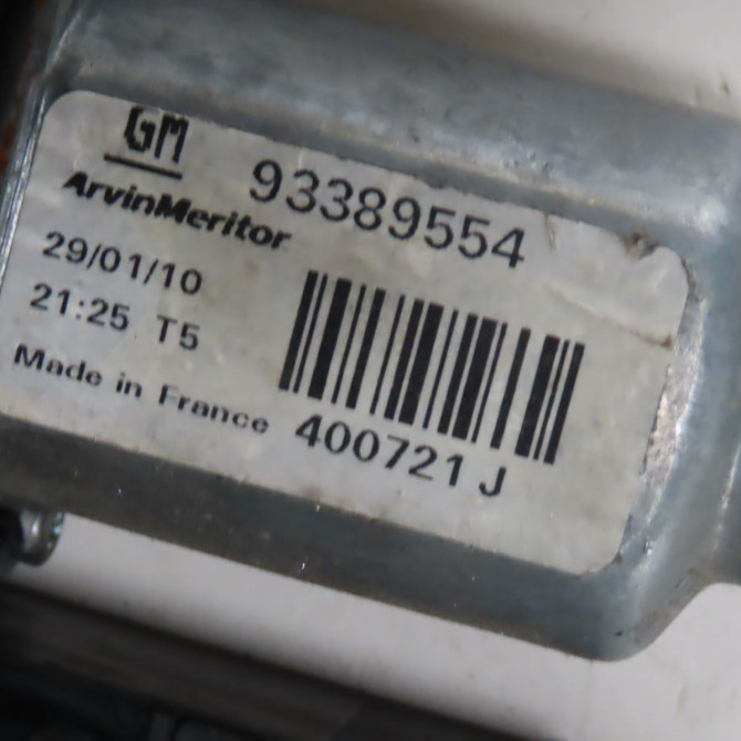 Mecanisme+moteur leve-glace ard occasion  Opel MERIVA A Monospace (X03) 1.6 (e75) (2003-2010) 5 portes   93362664  2